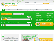 Tablet Screenshot of momentpujcka.cz